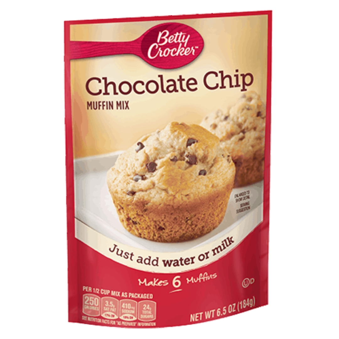 BETTY CROCKER CHOCOLATE CHIP MUFFIN MIX